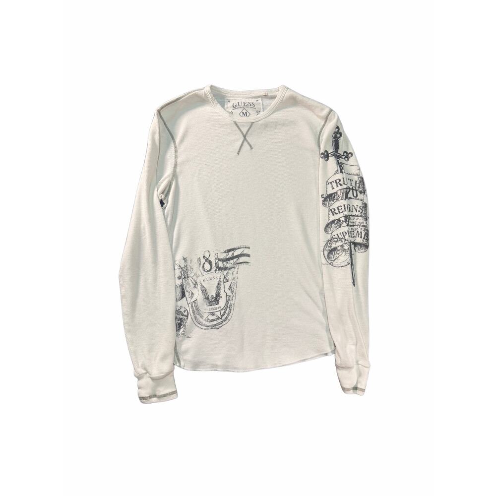 Vintage Y2K guess waffle knit thermal